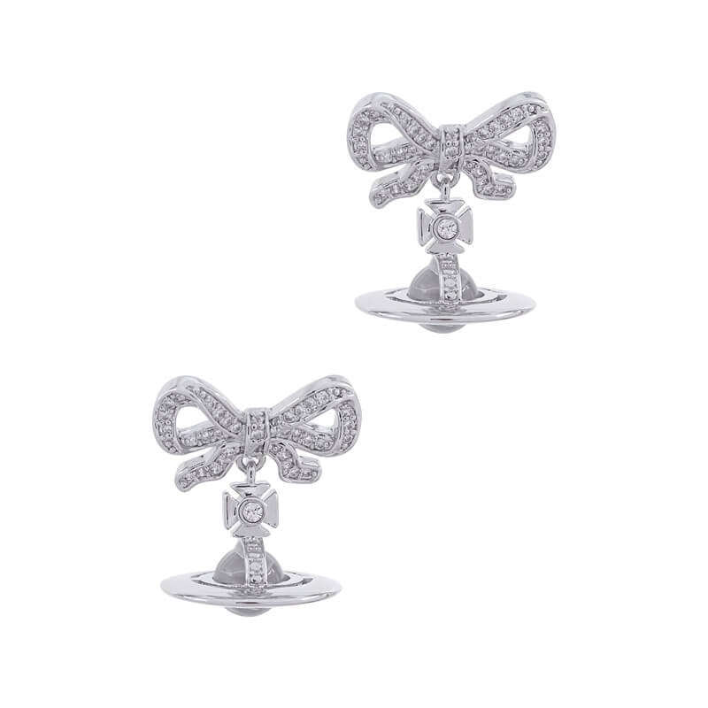 OCTAVIE Bow Diamond Earrings (with box)