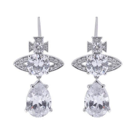 ISMENE Full Zirconia Drop Earrings (with box)