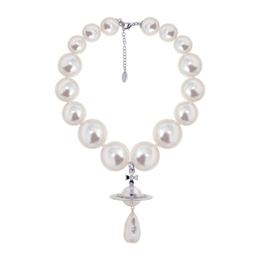 GIANT Full Pearl Pendant ORB Necklace (with box)