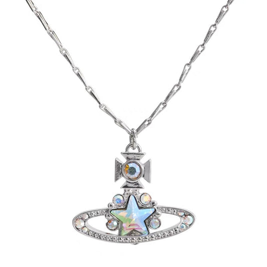 Silver Star Necklace (with box)