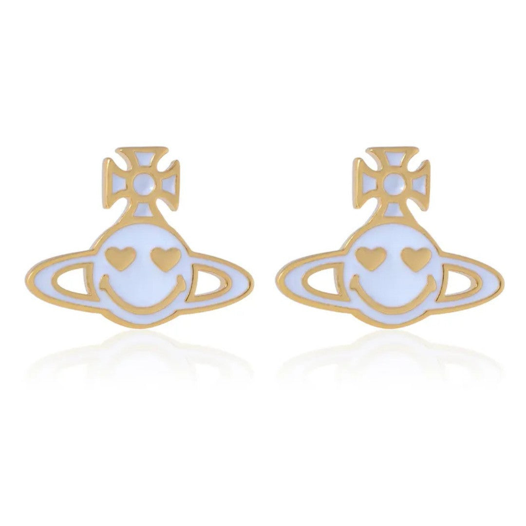 Smile Saturn Earrings