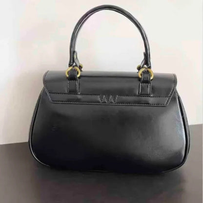 Waxed Leather Buckle Tote Bag
