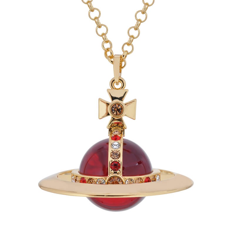 30MM ORB Classic Saturn Pendant Necklace (with box)