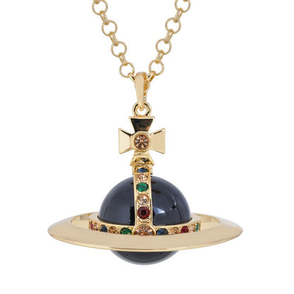 30MM ORB Classic Saturn Pendant Necklace (with box)