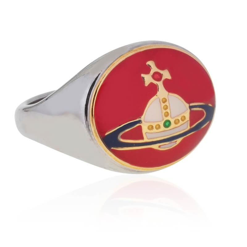 Enamel Saturn Ring (with box)