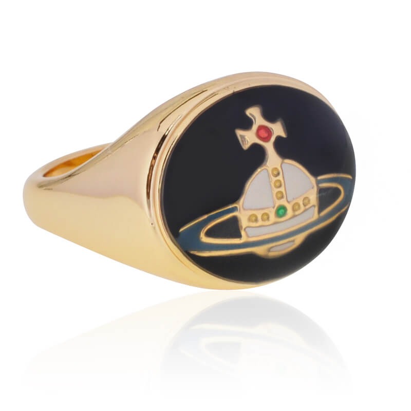 Enamel Saturn Ring (with box)