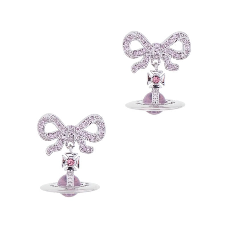 OCTAVIE Bow Diamond Earrings (with box)