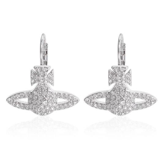 GRACE Full Diamond Saturn Earrings (with box)