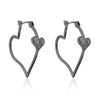 SALIMA Saturn Heart Large Hoop Earrings (with box)