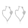 SALIMA Saturn Heart Large Hoop Earrings (with box)