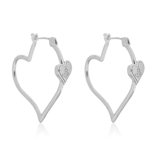 SALIMA Saturn Heart Large Hoop Earrings (with box)