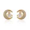 Moon Diamond Saturn Earrings (with box)