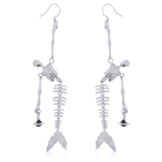 Mermaid Bone Earrings (with box)