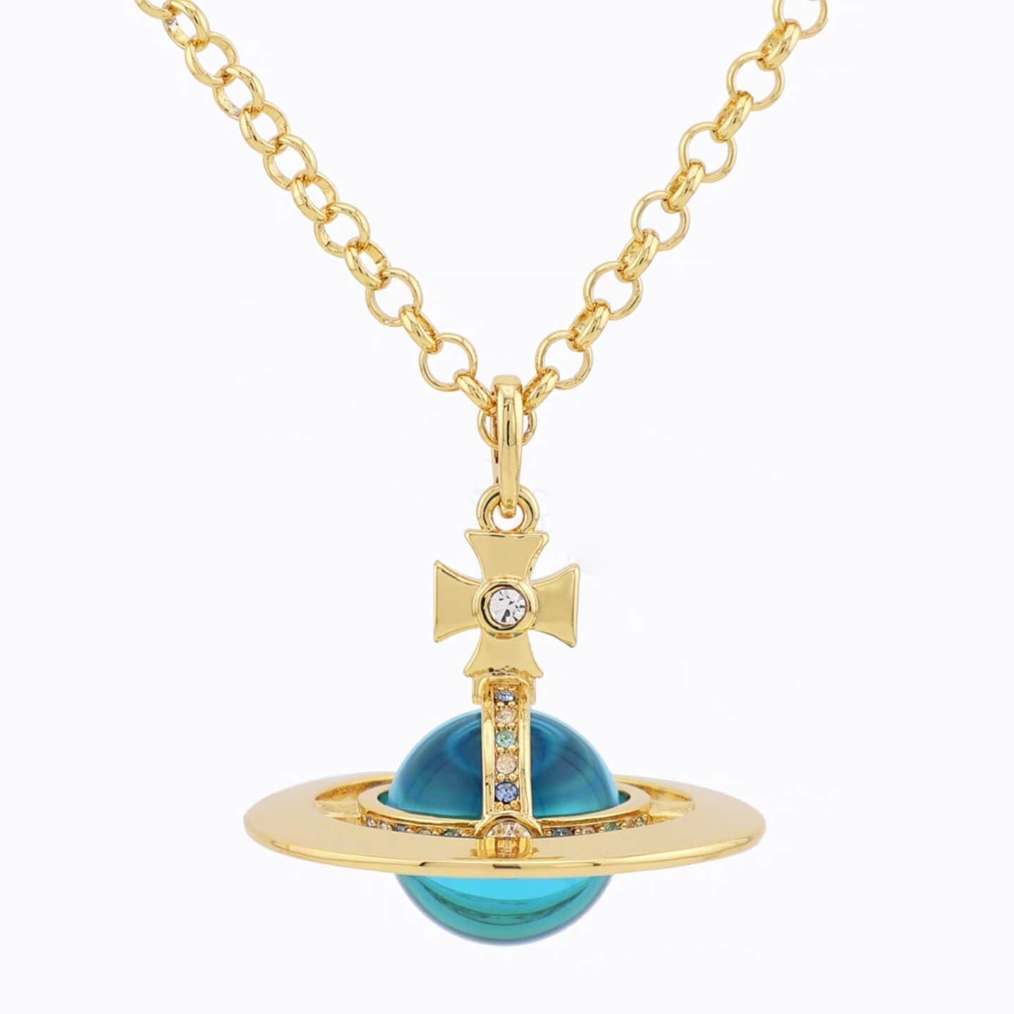 20MM ORB Classic Saturn Pendant Necklace (with box)