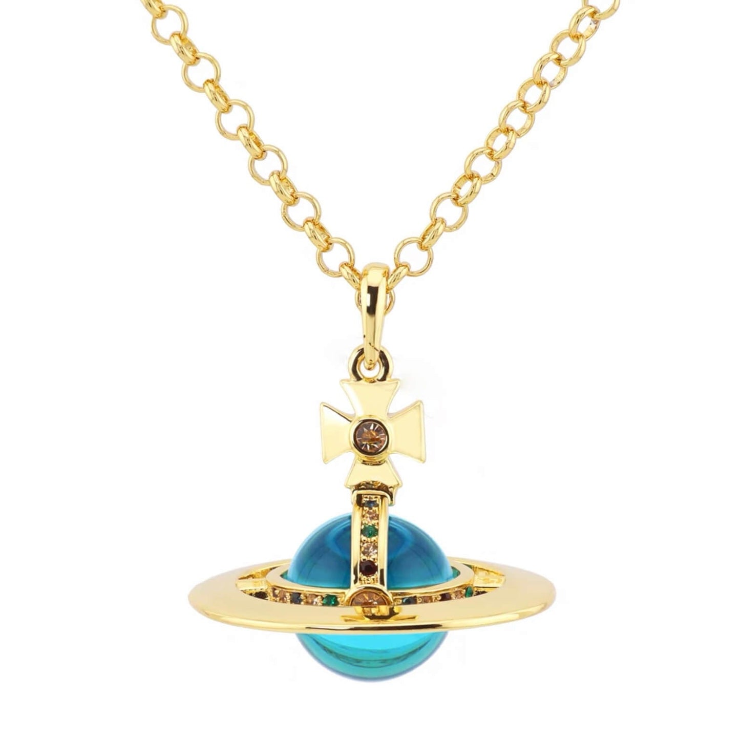 20MM ORB Classic Saturn Pendant Necklace (with box)