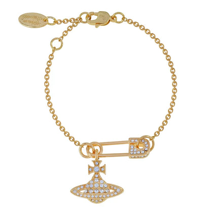 Orb Drop Safety Pin Bracelet