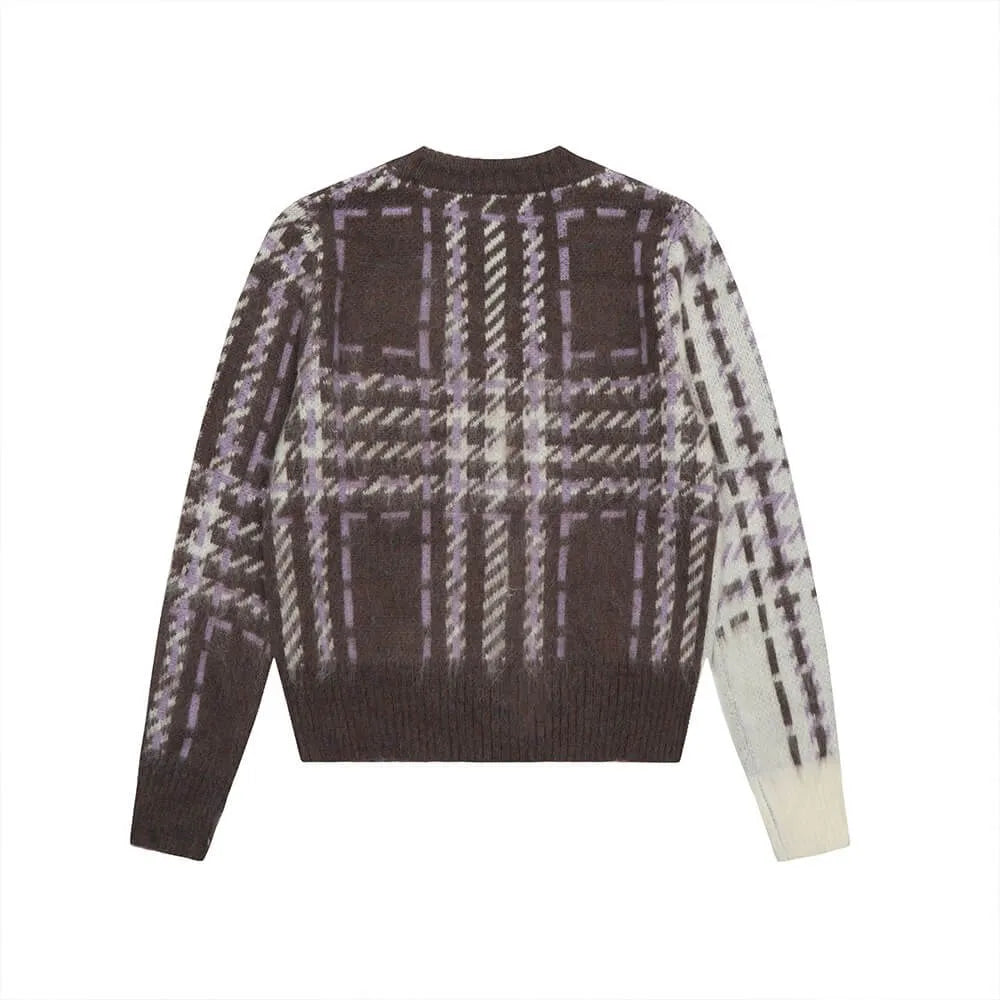 Tartan Fade Button Cardigan