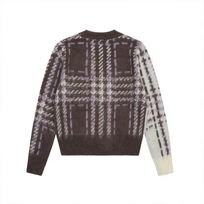 Tartan Fade Button Cardigan