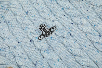 Cable Knit Button-Up Cardigan