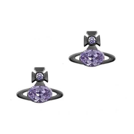 Oval Orb Stud Earrings