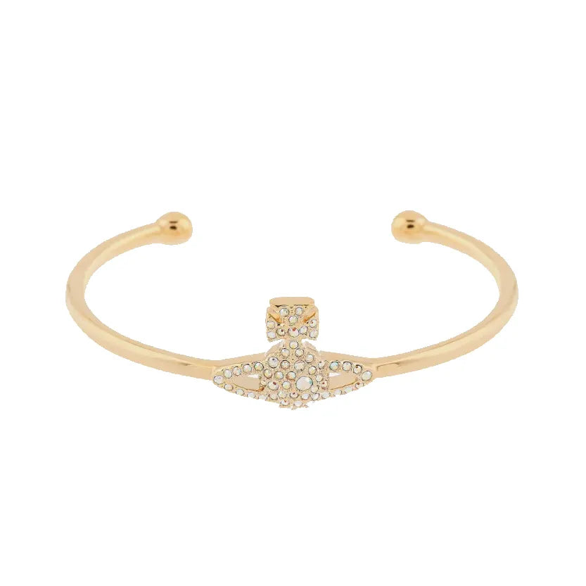 Crystal Orb Open Cuff Bracelet (with Box)