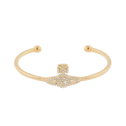 Crystal Orb Open Cuff Bracelet (with Box)