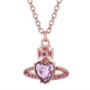 crystal heart necklace (with box)