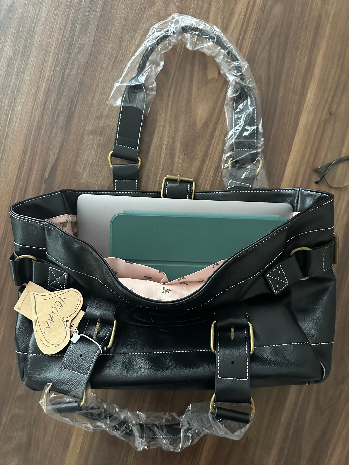 leather messenger bag (with dust bag)