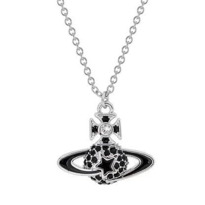 Celestial Star Saturn Pendant Necklace