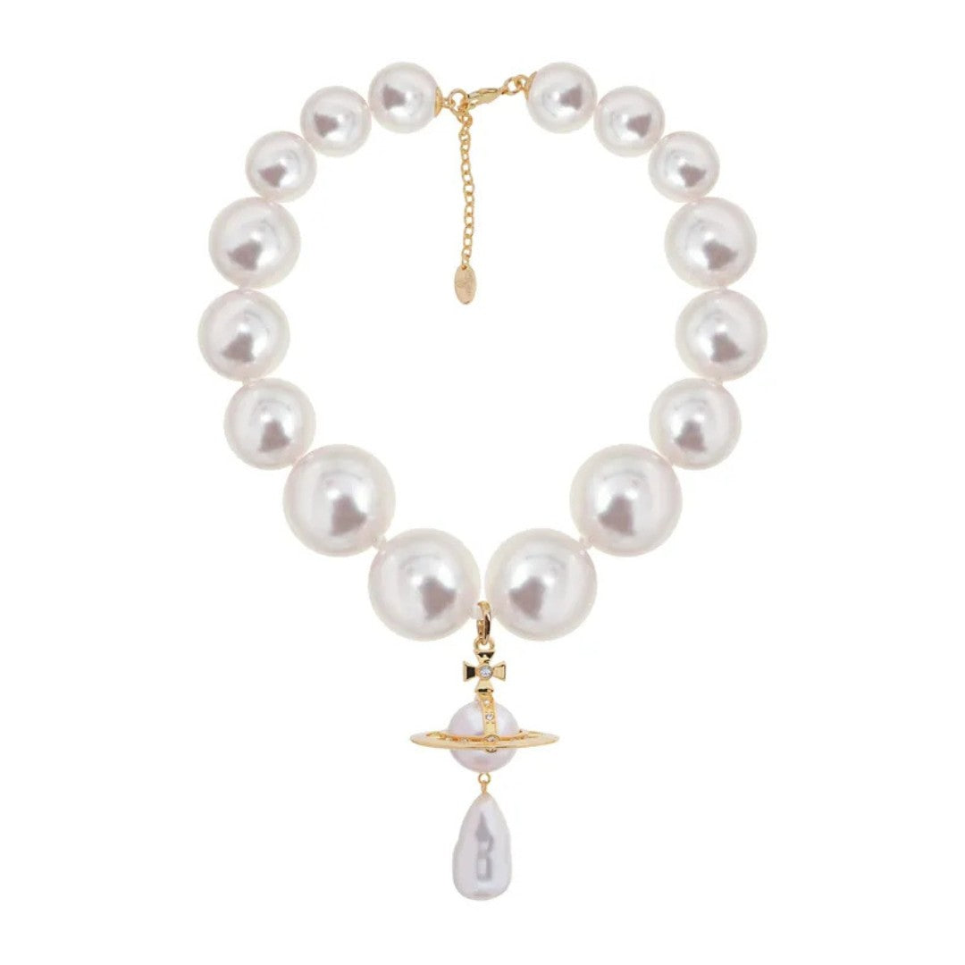 GIANT Large Pearl Pendant ORB Necklace