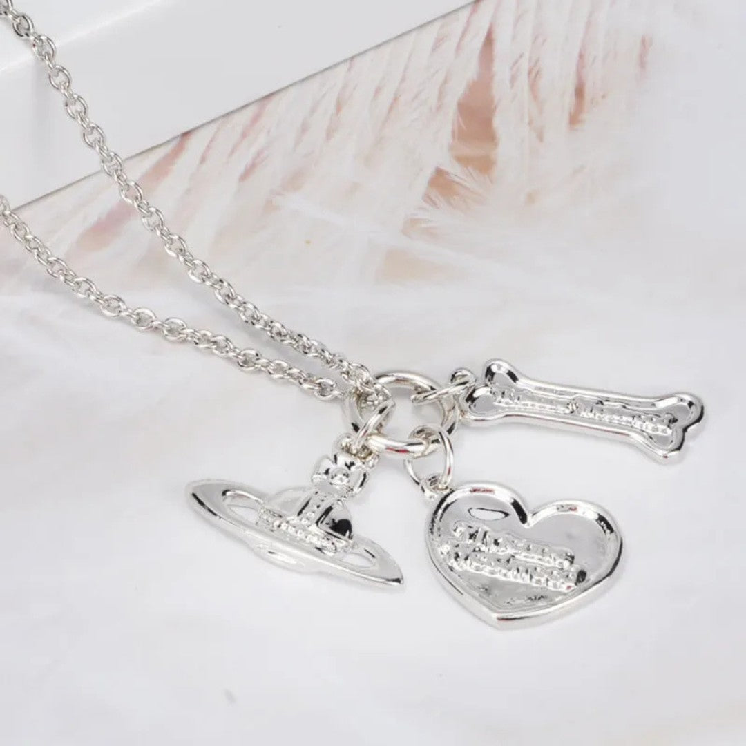 Love Bone Saturn Necklace