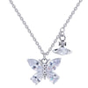 NEW-ELIANNE Butterfly Saturn Diamond Necklace (with box)