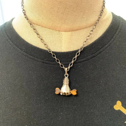 Bone In Hand Necklace