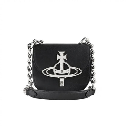 Tartan Vegan Leather Saddle Bag