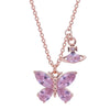 NEW-ELIANNE Butterfly Saturn Diamond Necklace (with box)