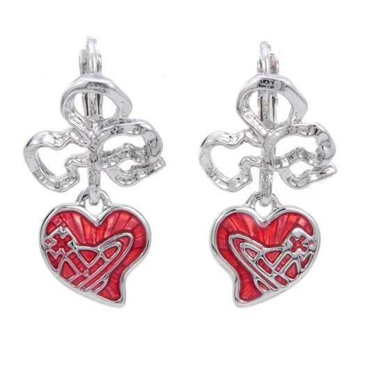 Red Heart Earrings (with box)