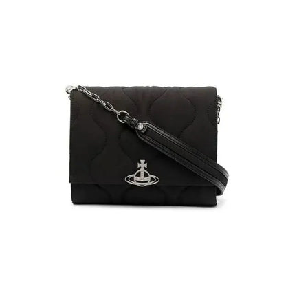 Quilted Nylon Crossbody Saturn Bag
