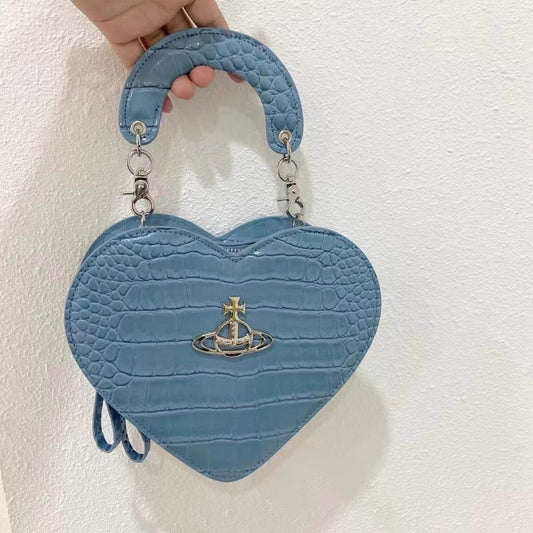 Blue Josephine heart crossbody handbag (with dust bag)