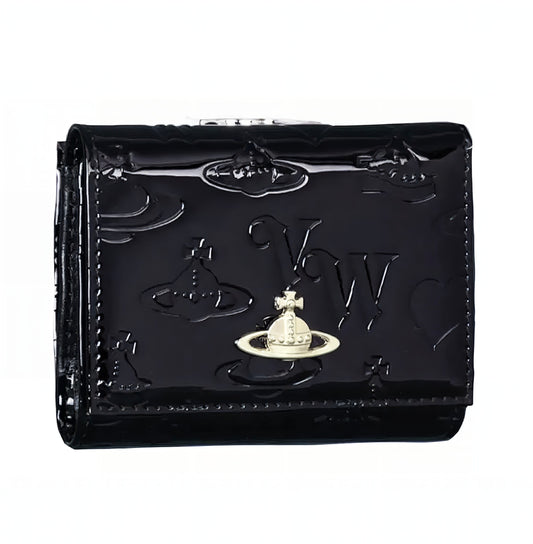 Leather Compact Black wallet