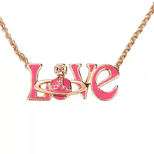 “Love” necklace and earrings (with box)