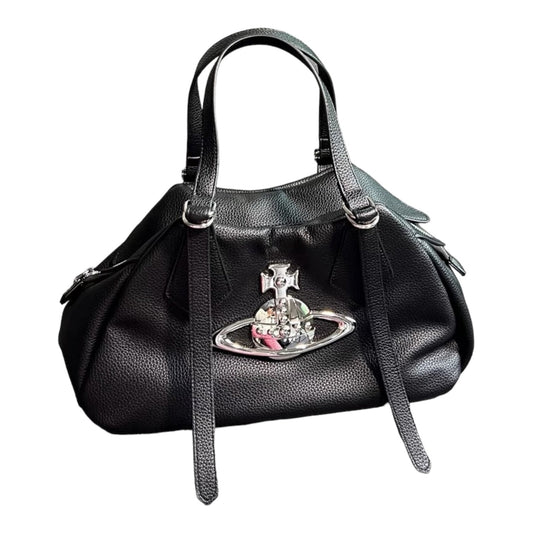 Black leather handbag (with dust bag)