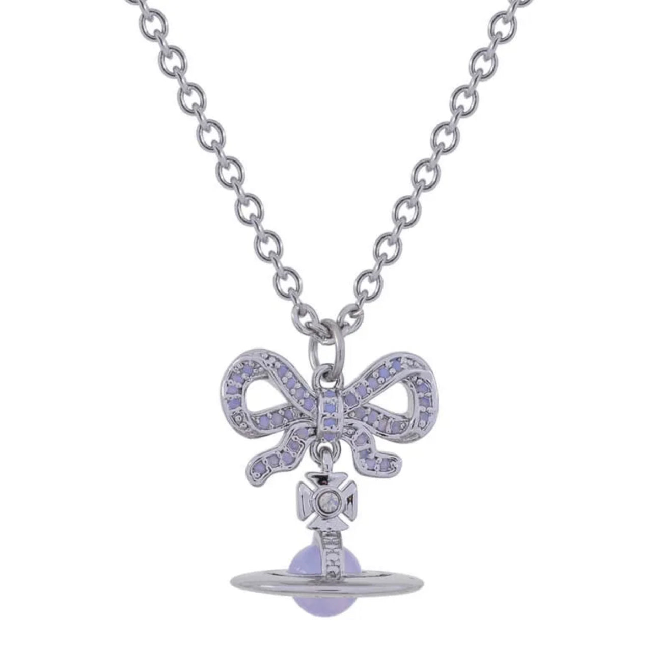 OCTAVIE Bow Diamond Necklace (with box)