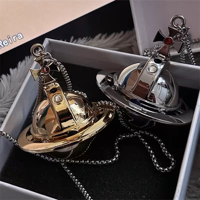 sliver shin’s lighter orb necklace (with box)