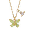 NEW-ELIANNE Butterfly Saturn Diamond Necklace (with box)