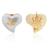 white heart earrings (with box)