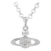 Classic Full Diamond Saturn Necklace