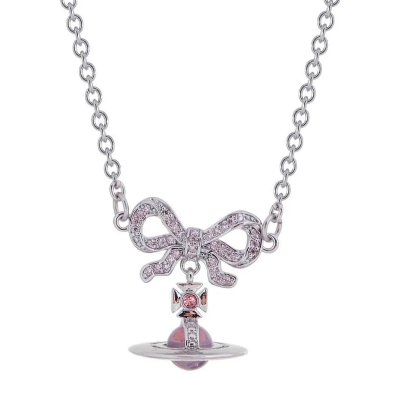 OCTAVIE Bow Diamond Necklace (with box)