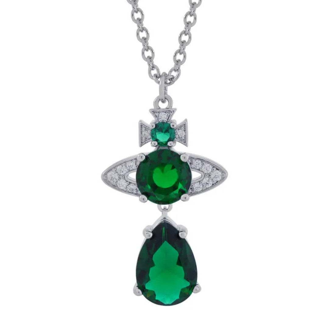 ISMENE Saturn Drop Gem Necklace