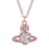 crystal heart necklace (with box)