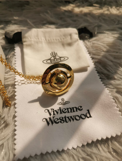 Gold container necklace (with box)